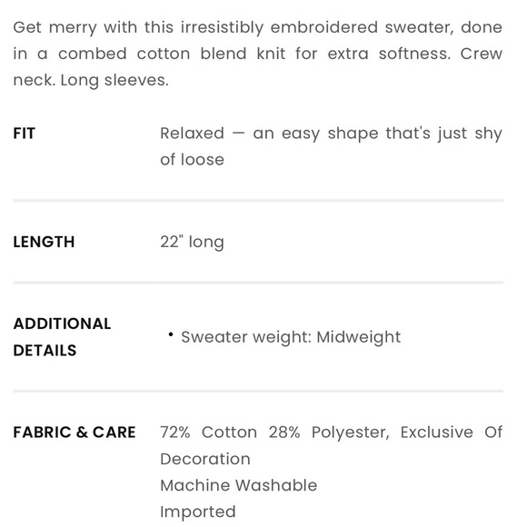 LOFT Festive Red Crew Neck Sweater - Picture 3 of 7